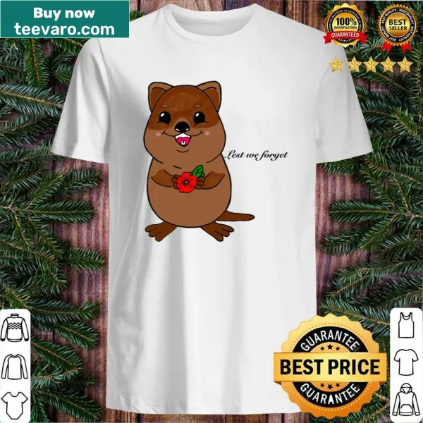 Illustration of a quokka and poppies on a shirt