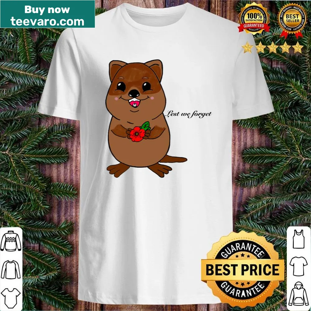 Illustration of a quokka and poppies on a shirt
