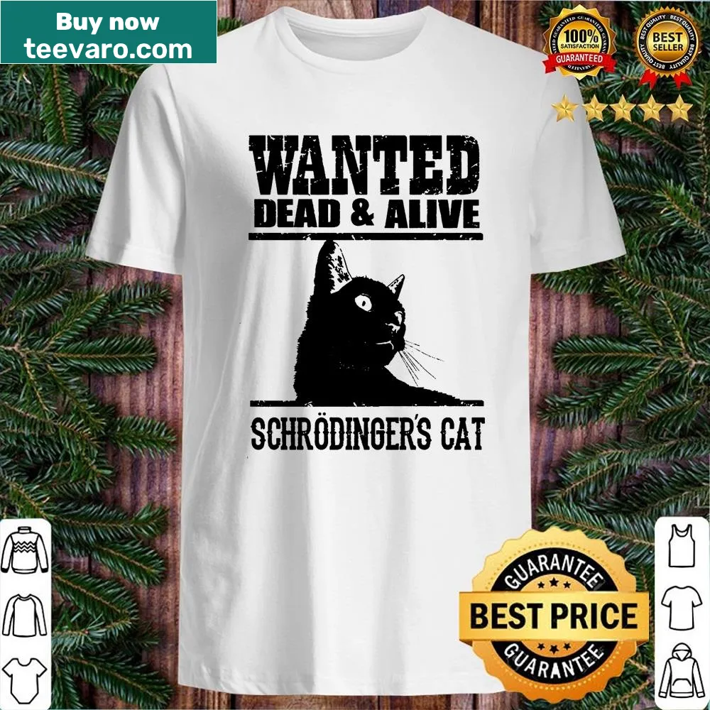 Illustrative shirt inspired by Schrödinger's Cat thought experiment