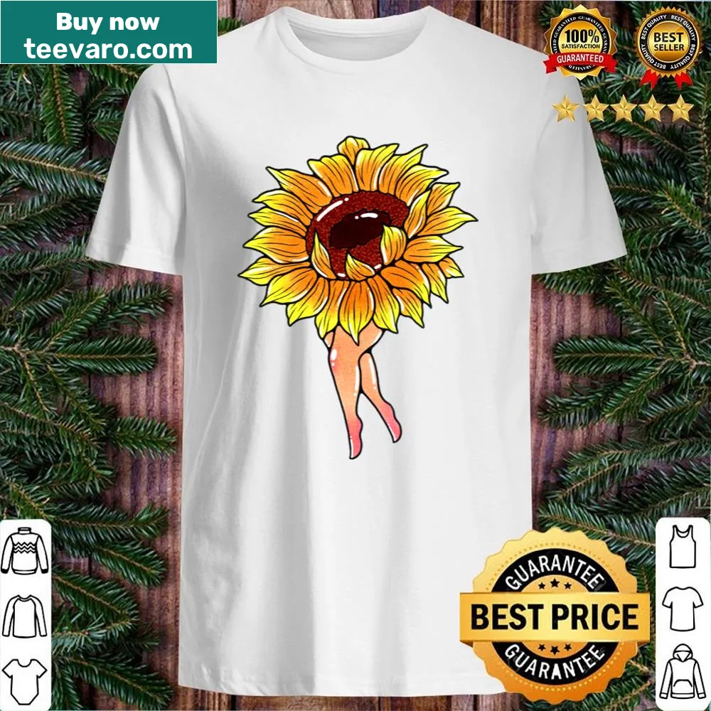 Playful sunflower illustration on a shirt