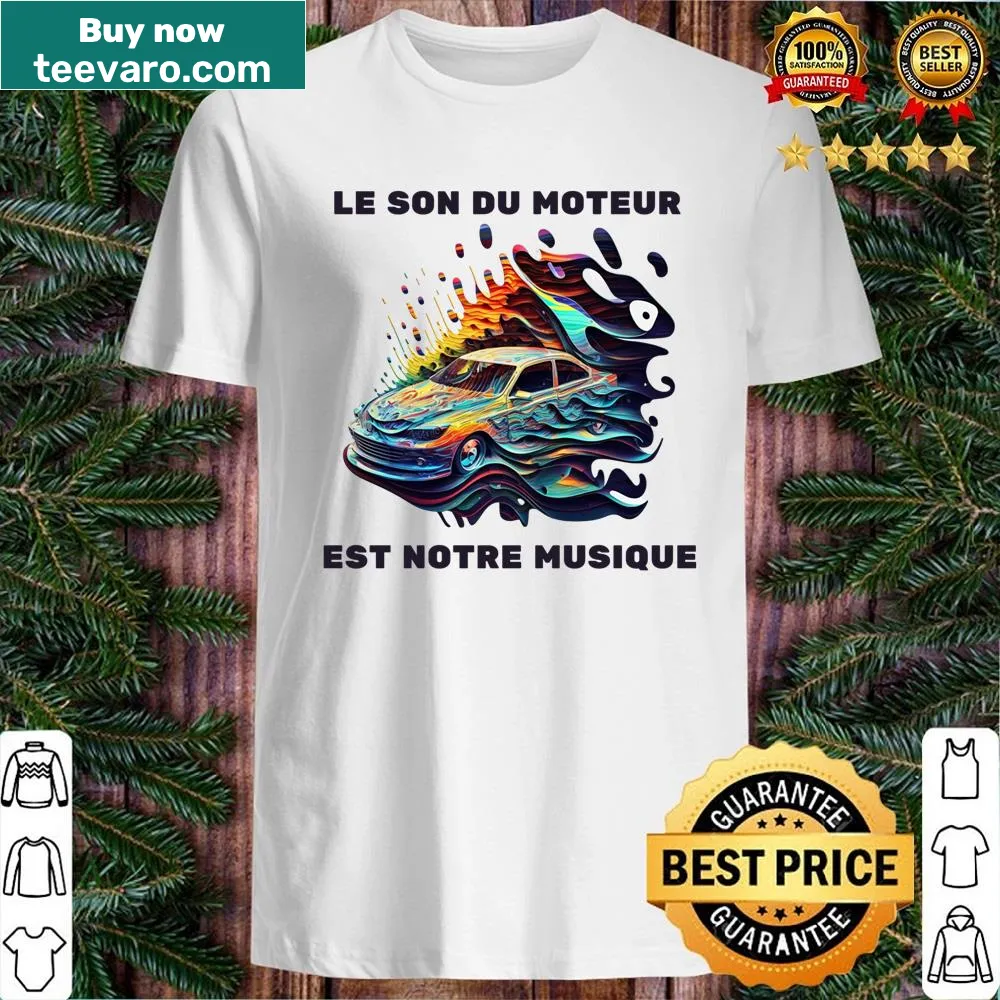 Shirt featuring 'The Music Of Mechanics' with tools and music notes