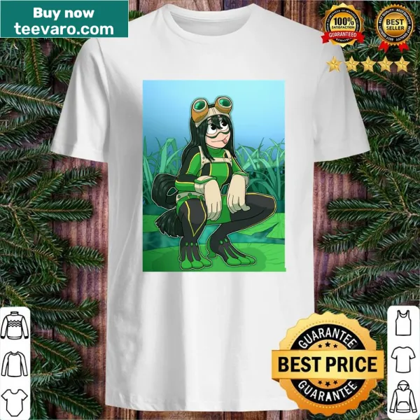 Tsuyu! shirt with a lively background illustration