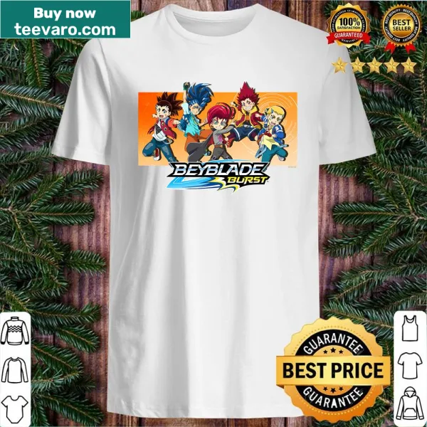 Beyblade Burst shirt featuring characters Bel Hyuga and Hikaru Dante Aiger