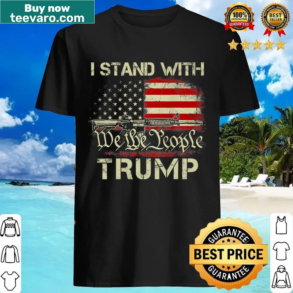 Vintage distressed pro-Trump shirt with American flag design
