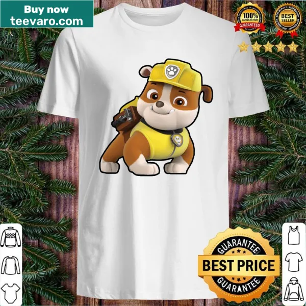 Kids' Paw Patrol shirt featuring Rubble character illustration