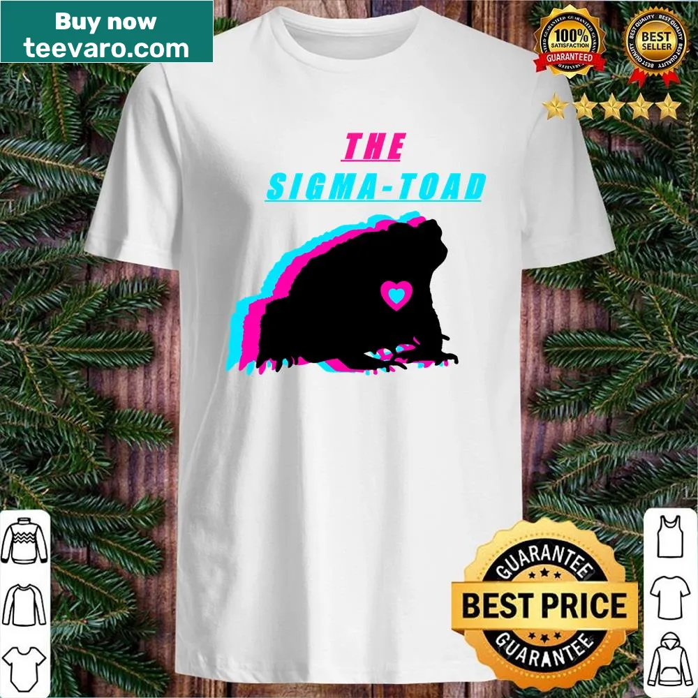 Illustrated shirt featuring a whimsical Sigmatoad with a heart