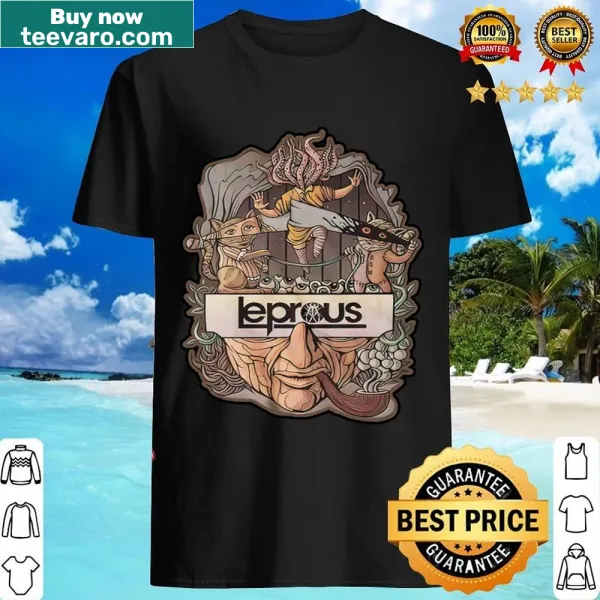 Shirt with whimsical illustrations of animal dolls