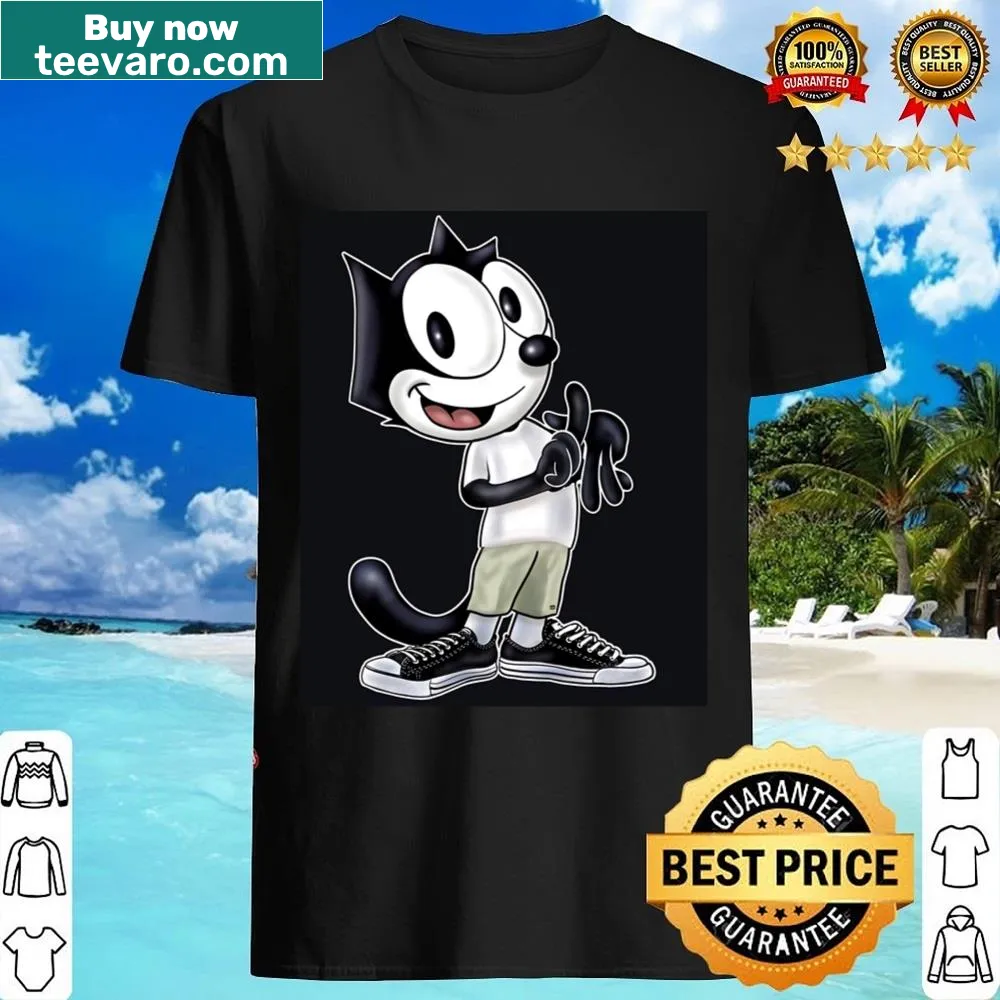 Cartoon style Felix the Cat shirt for fans of vintage animation