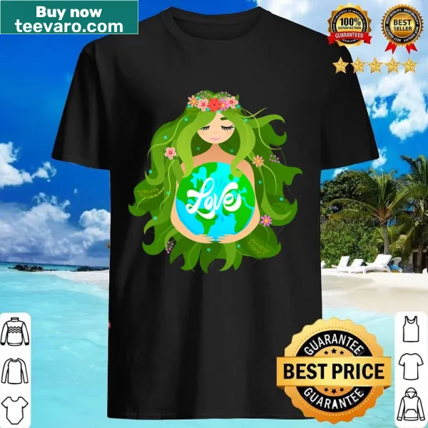 Illustrative shirt for kids celebrating Mother Earth and environmentalism