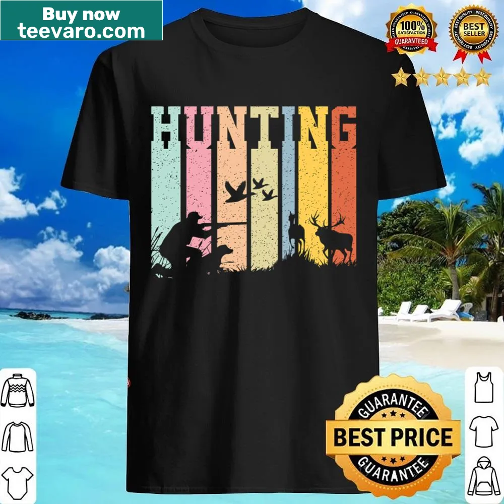 Vintage hunting shirt with classic hunting motifs