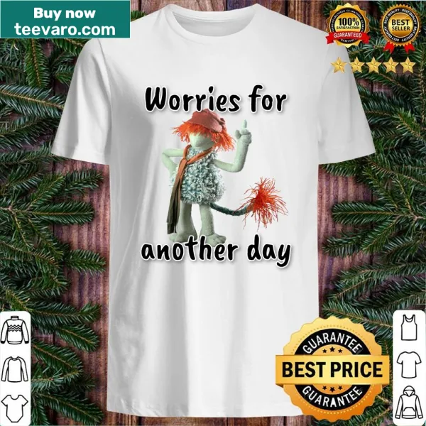 Shirt with the phrase 'Worries' encouraging mindfulness and positivity
