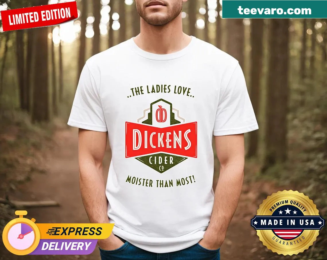 Personalized Dickens Cider graphic T-shirt — on a men's t-shirt