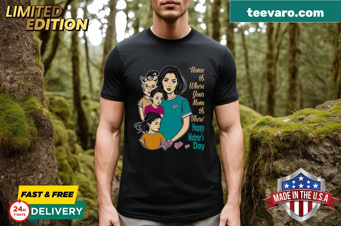 Majestic t-shirt for mothers with bold typography celebrating motherhood. — on a men's t-shirt