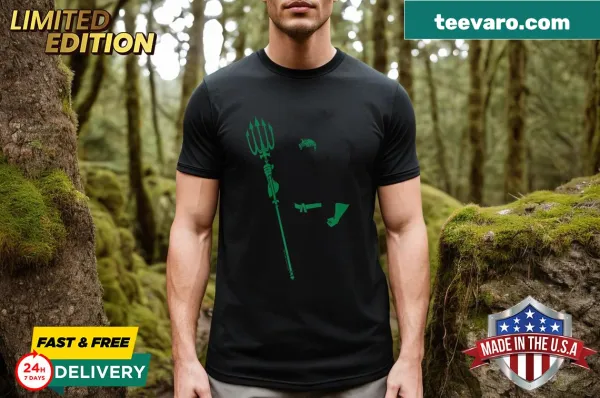 Minimalist Aquaman typography graphic T-shirt