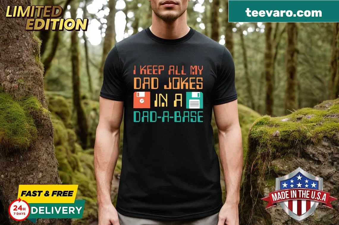 Funny dad joke T-shirt for Father's Day — on a men's t-shirt