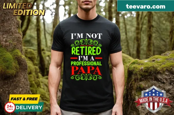 Sentimental t-shirt for retired dads proclaiming 'Professional Papa'