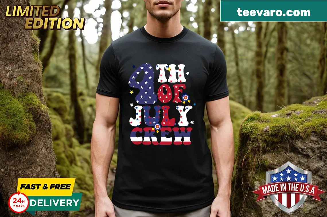Vintage-style Fourth of July T-shirt for men — on a men's t-shirt