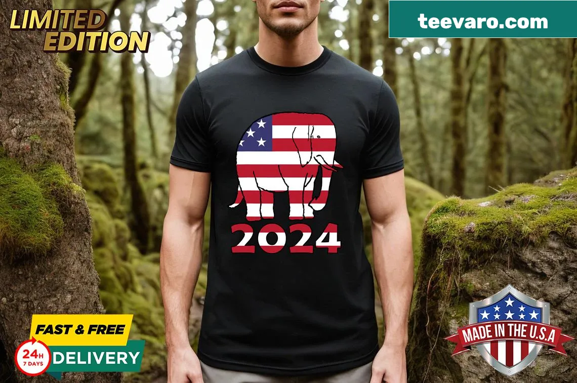 Republican support graphic t-shirt for political pride — on a men's t-shirt