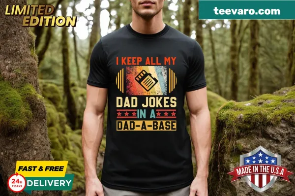 Vintage distressed T-shirt with a dad joke theme