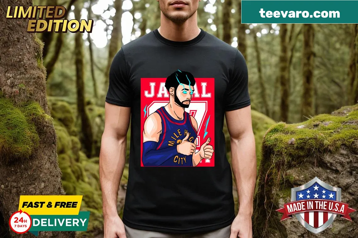 Jamal Murray themed t-shirt designed for women — on a men's t-shirt