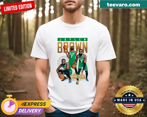 Vintage Boston Celtics t-shirt featuring Jaylen Brown's name