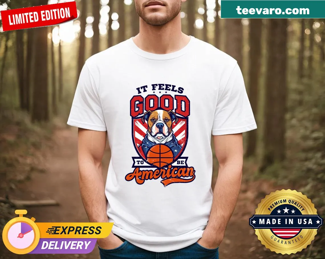 Patriotic basketball-themed 4th of July T-shirt with diamond design — on a men's t-shirt