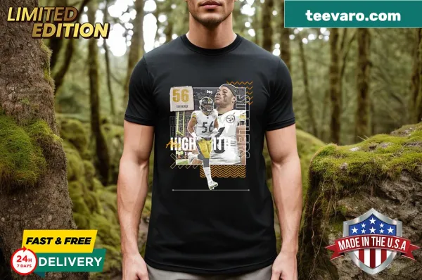 Illustrated Alex Highsmith football t-shirt with poster design
