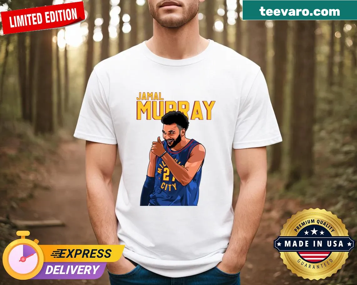 Humorous Jamal Murray t-shirt featuring a stylish graphic — on a men's t-shirt