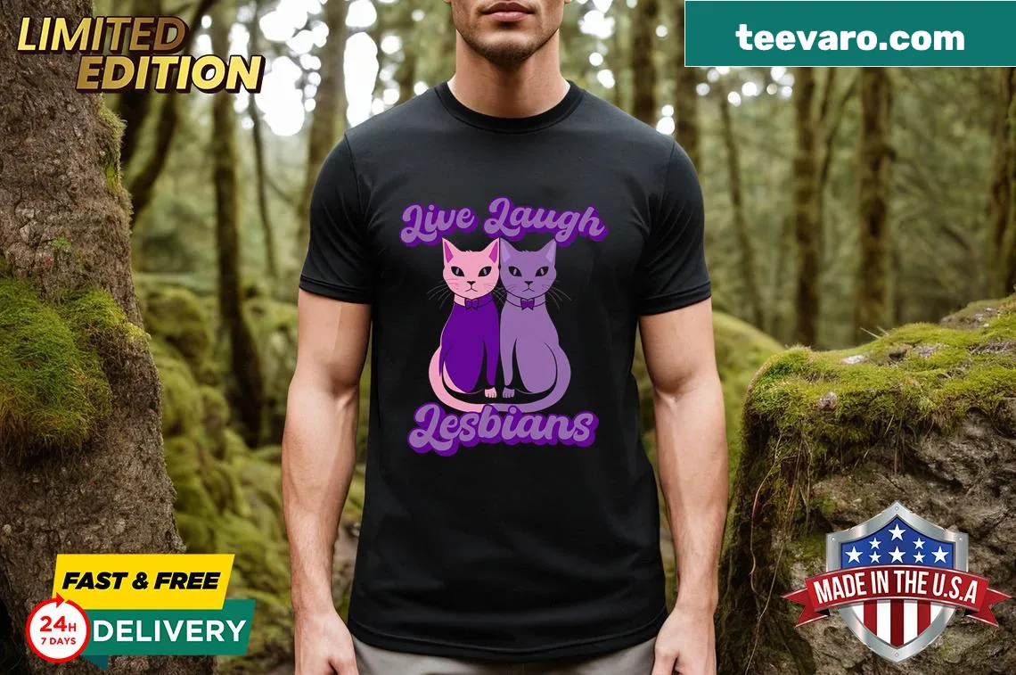 Oversized t-shirt featuring 'Love Is Love' text for cat couple — on a men's t-shirt