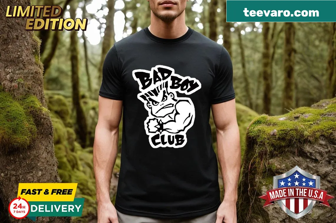 Vintage BMX Bad Boy Club logo T-shirt — on a men's t-shirt