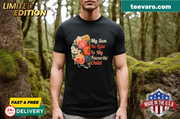 Funny vintage T-shirt declaring son-in-law as favorite child