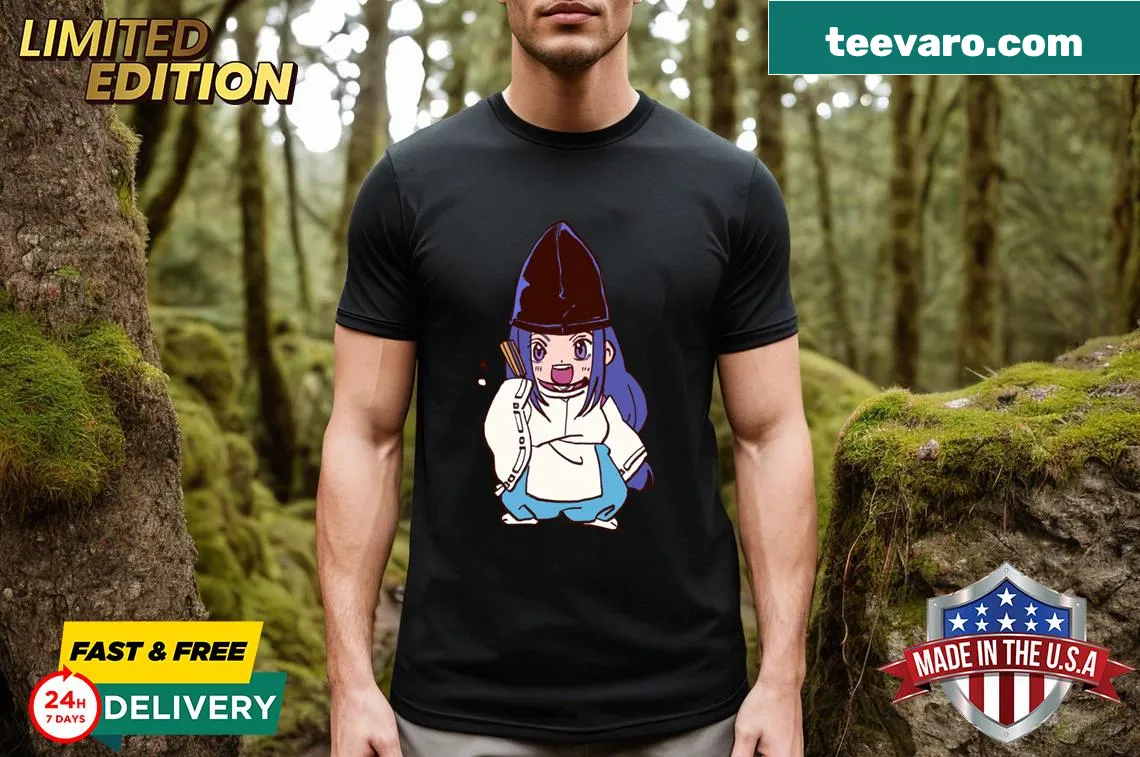 Chibi cartoon graphic from Hikaru No Go on a comfortable tee — on a men's t-shirt