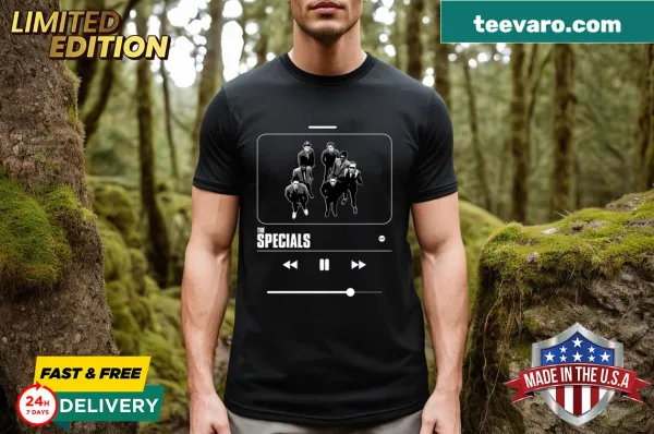T-shirt featuring 'Appealing Music Player' text and The Specials design