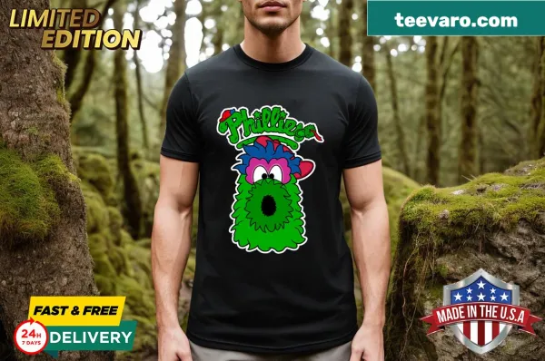 Vintage-style T-shirt featuring the Phillies Phanatic mascot
