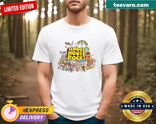 Oversized T-shirt featuring cartoon graphics from School House Rock!