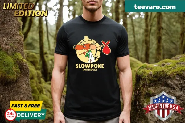Retro-style T-shirt featuring Slowpoke Rodriguez character