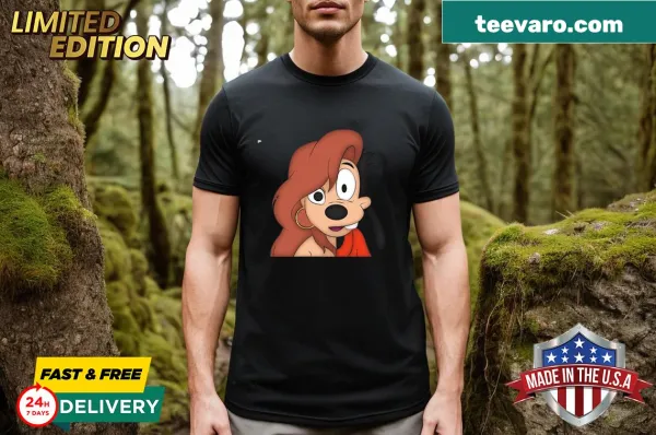 90s musical cartoon movie-themed T-shirt with iconic characters