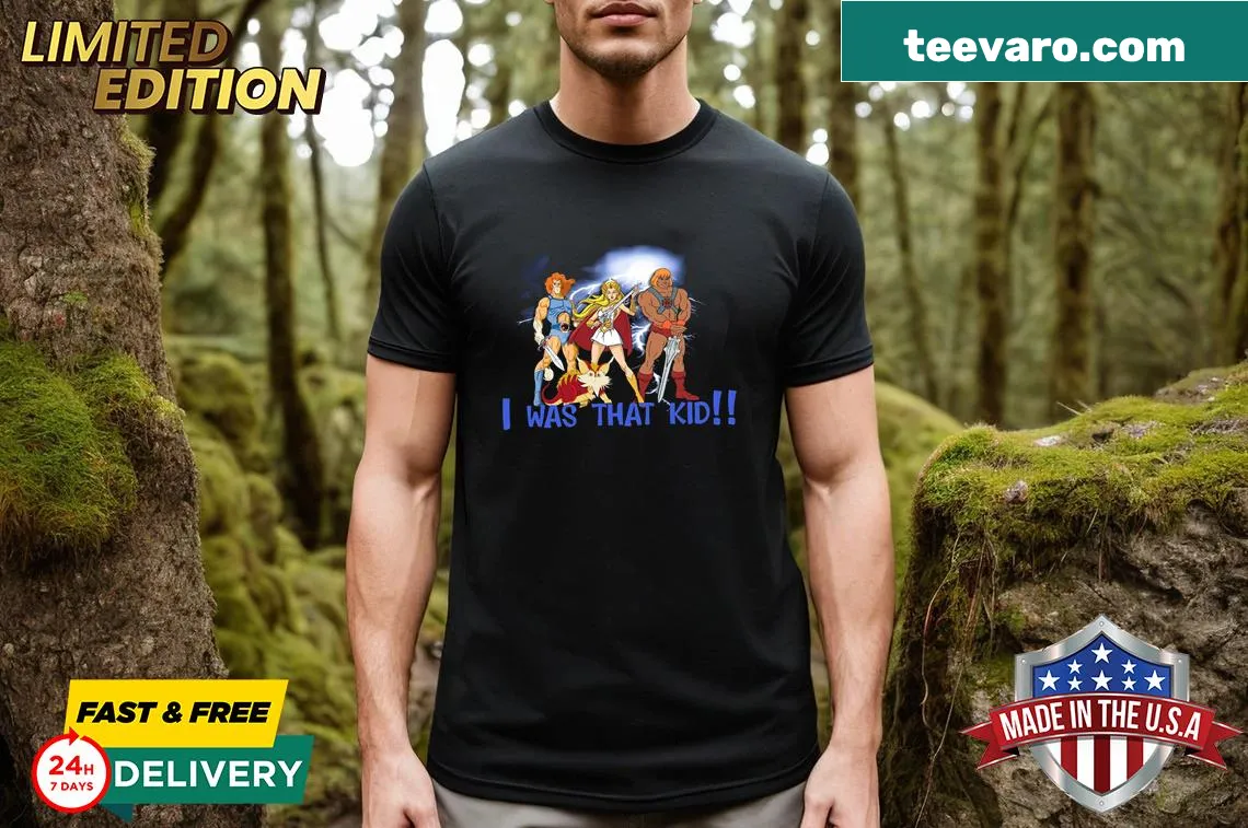 80s cartoon-themed sweatshirt with classic characters for nostalgic teens — on a men's t-shirt