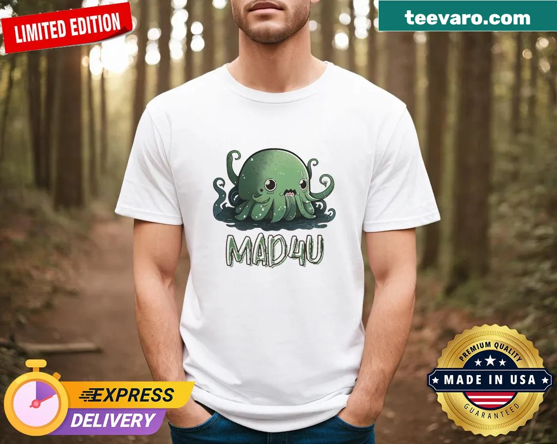 Cartoon Baby Cthulu T-shirt for kids — on a men's t-shirt