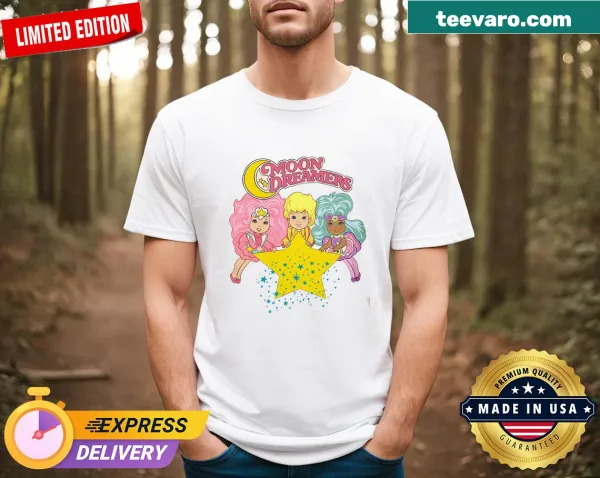 1980s cartoon shirt with moon dreamers and big hair design