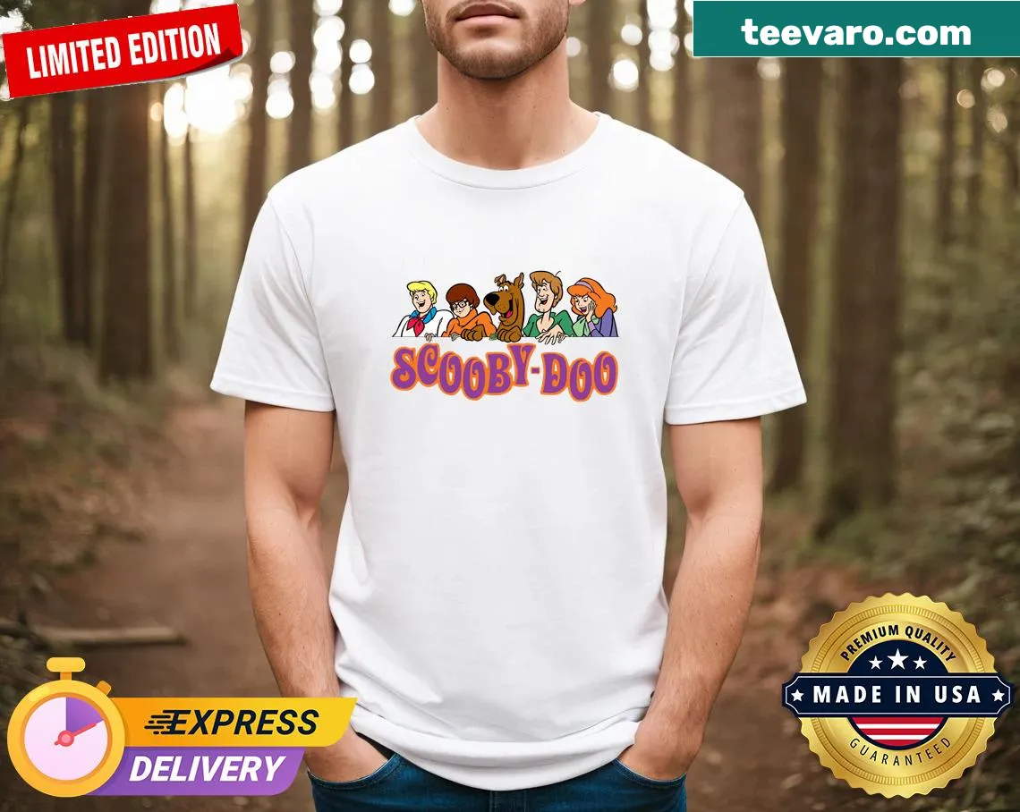 Scooby-Doo cartoon shirt for kids featuring beloved characters — on a men's t-shirt