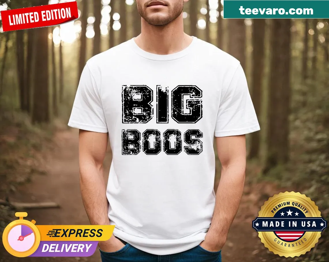 Funny Big Boss T-shirt with humorous text design for dads. — on a men's t-shirt
