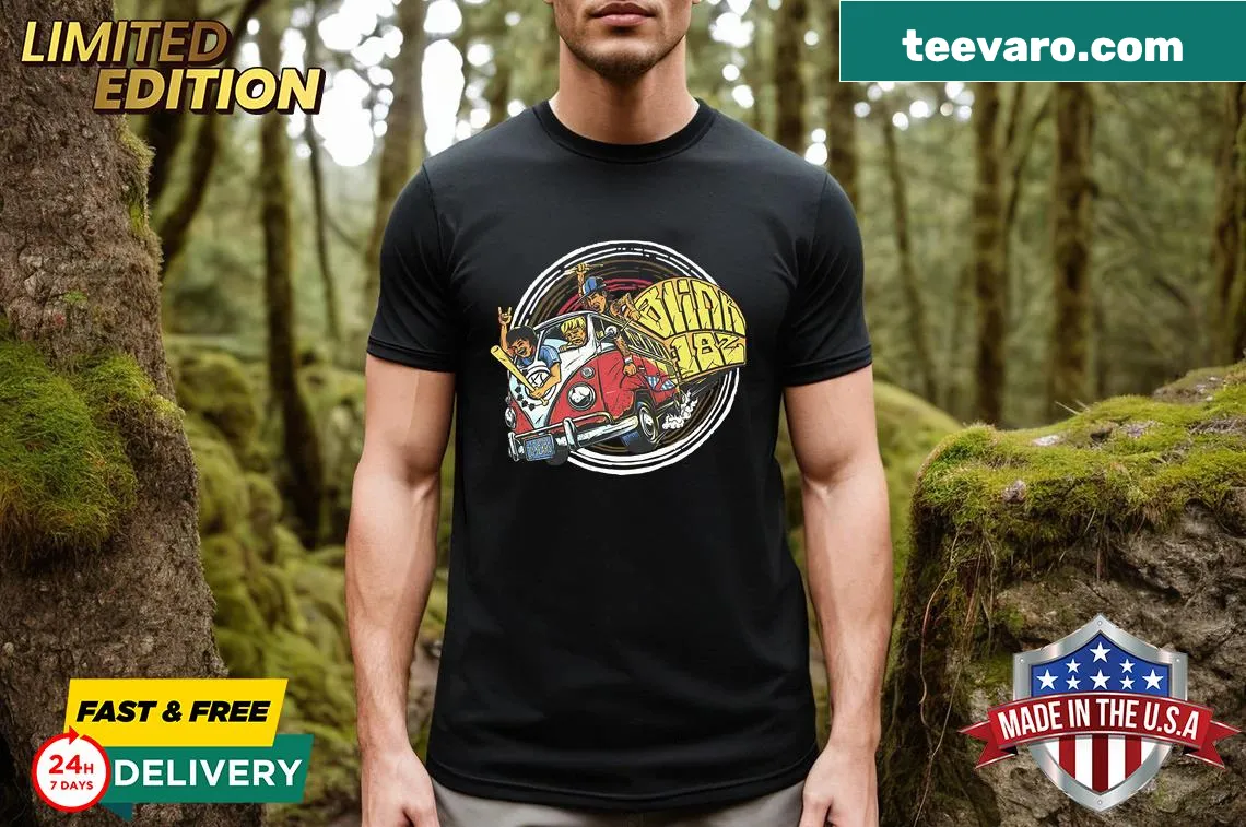 Retro Blink 182 band T-shirt celebrating their rock legacy. — on a men's t-shirt