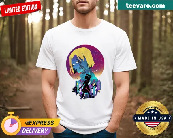 Anime-inspired T-shirt featuring Nobara Kugisaki from Jujutsu Kaisen