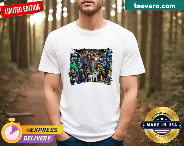 Chicano-style graphic on a family-themed T-shirt