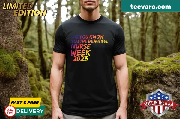 Celebratory nurse-themed t-shirt for Nurse Week 2023