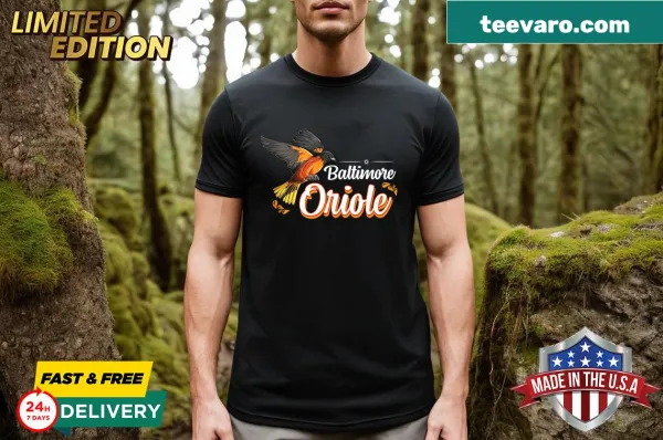 Vintage Baltimore Oriole T-shirt reflecting nostalgic outdoor themes