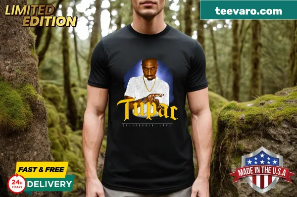 Vintage Tupac logo t-shirt celebrating the rapper's legacy