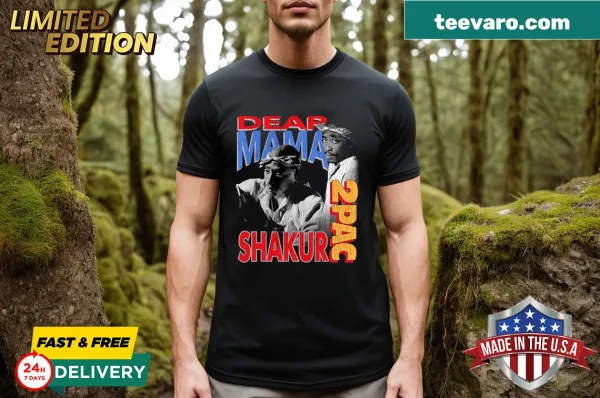 Tupac Dear Mama graphic on sports t-shirt