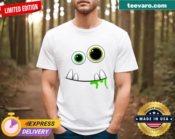 Cute monster face Halloween t-shirt for kids